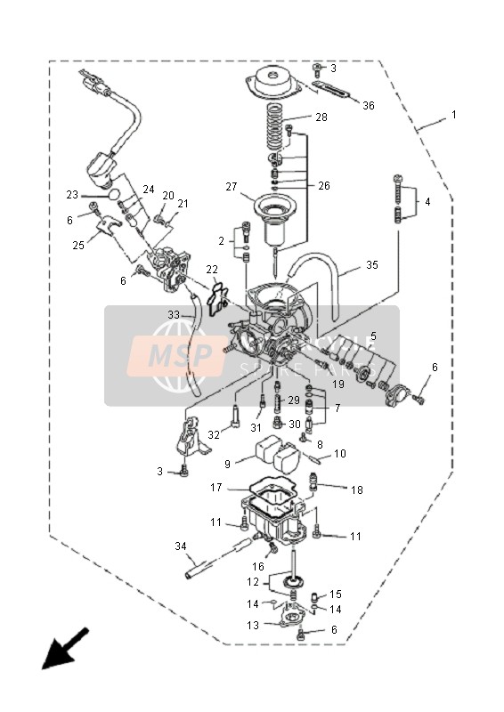 Yamaha YP180E MAJESTY 2006 Carburettor for a 2006 Yamaha YP180E MAJESTY